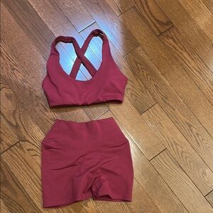 Crop Shop Boutique Pink Sports Bra Criss-Cross Design